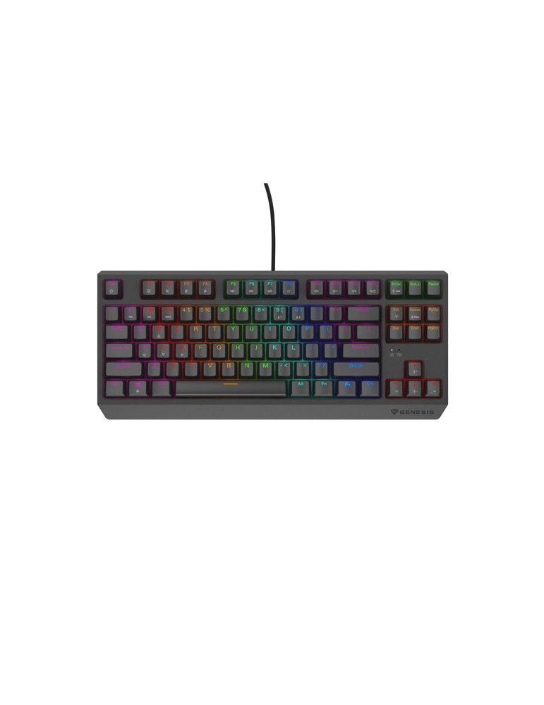 Механична геймърска клавиатура Genesis Thor 230 TKL Lite US Rainbow Mechanical Outemu Red Black Hot Swap - NKG-2076