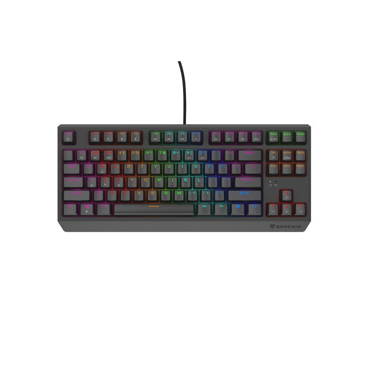 Механична геймърска клавиатура Genesis Thor 230 TKL Lite US Rainbow Mechanical Outemu Red Black Hot Swap - NKG-2076