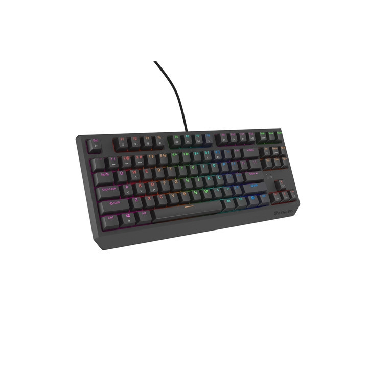 Механична геймърска клавиатура Genesis Thor 230 TKL Lite US Rainbow Mechanical Outemu Red Black Hot Swap - NKG-2076
