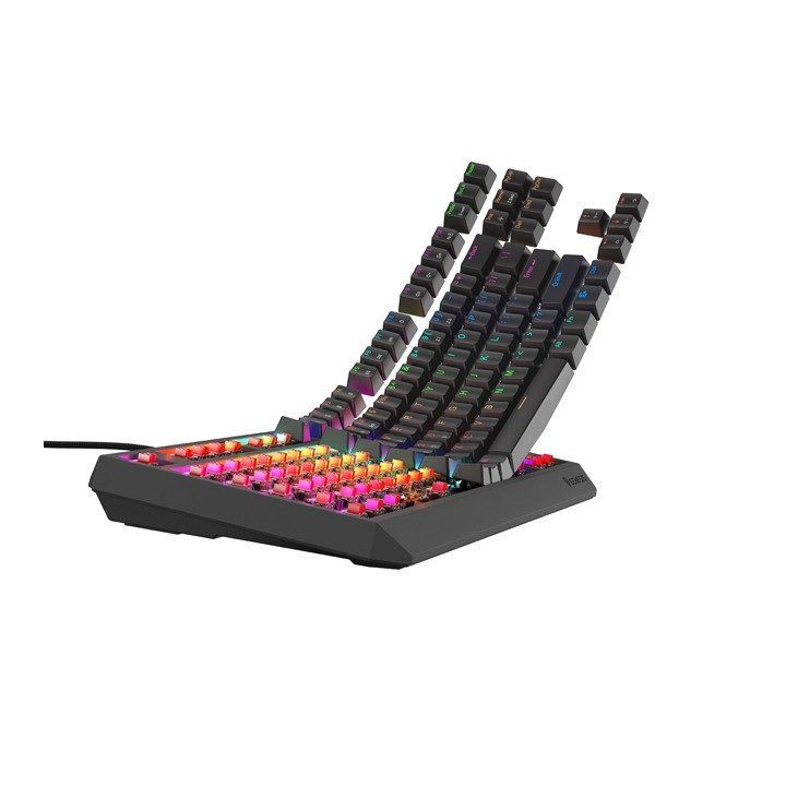 Механична геймърска клавиатура Genesis Thor 230 TKL Lite US Rainbow Mechanical Outemu Red Black Hot Swap - NKG-2076