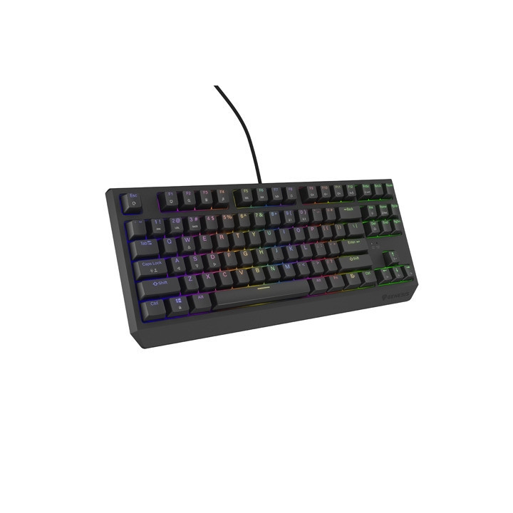 Механична геймърска клавиатура Genesis Thor 230 TKL US RGB Mechanical Outemu Brown Black Hot Swap - NKG-2079