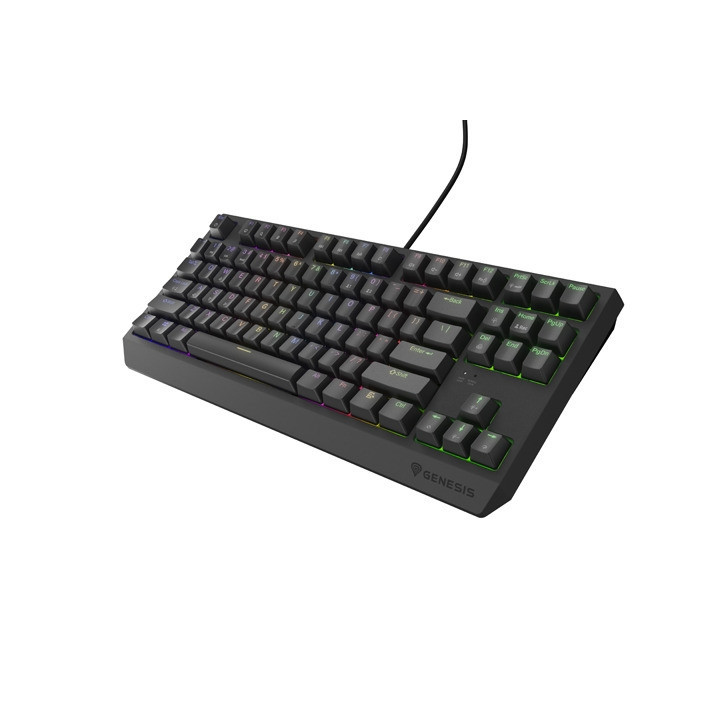Механична геймърска клавиатура Genesis Thor 230 TKL US RGB Mechanical Outemu Brown Black Hot Swap - NKG-2079