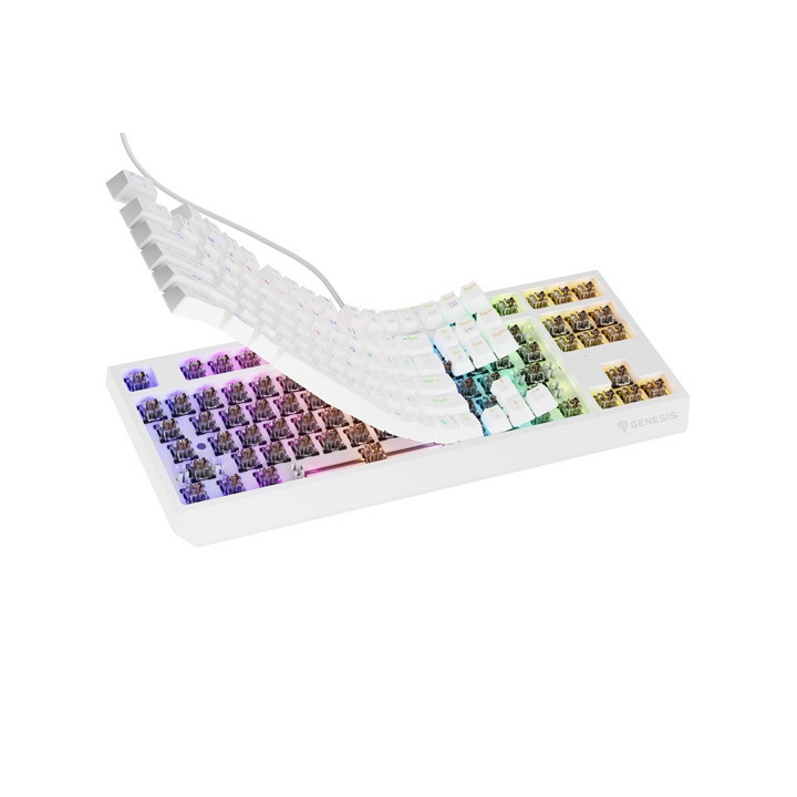 Механична геймърска клавиатура Genesis Thor 230 TKL US RGB Mechanical Outemu Brown White Hot Swap - NKG-2080