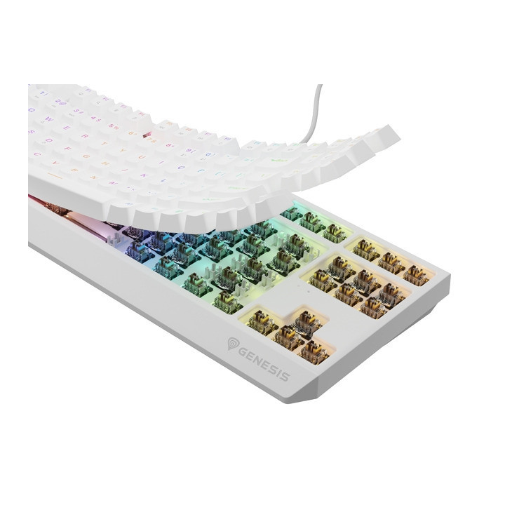 Механична геймърска клавиатура Genesis Thor 230 TKL US RGB Mechanical Outemu Brown White Hot Swap - NKG-2080