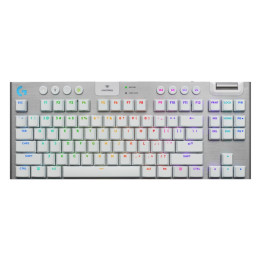 Безжична геймърска клавиатура Logitech G915 X LIGHTSPEED TKL Low-Profile, WHITE, US INT`L, EMEA28i-935 - 920-012737