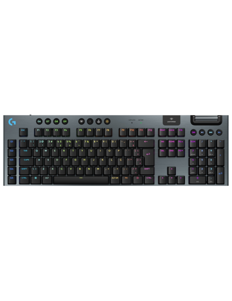 Безжична механична геймърска клавиатура Logitech G915 X LIGHTSPEED, BLACK, US INT'L, EMEA28i-935 - 920-012676