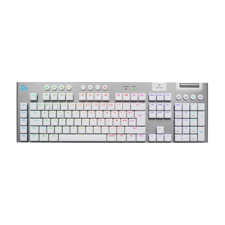 Безжична механична геймърска клавиатура Logitech G915 X LIGHTSPEED, WHITE, US INT`L, EMEA28i-935 - 920-012690
