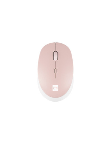 Bluetooth геймърска мишка Natec Genesis Harrier 2, 1600 DPI Bluetooth 5.1 White-Pink - NMY-1962