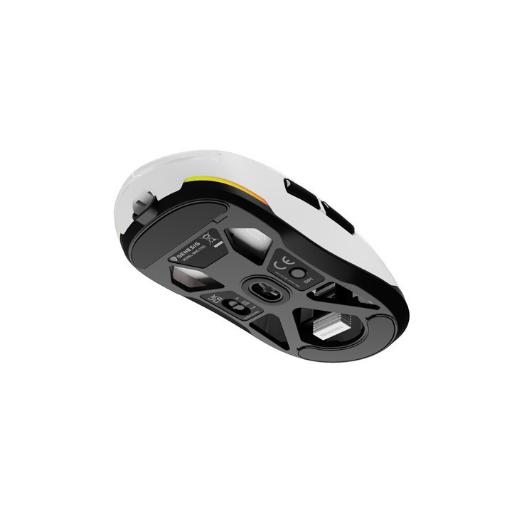 Безжична геймърска мишка Natec Genesis Zircon 660 Wireless 12000 DPI White - NMG-2192