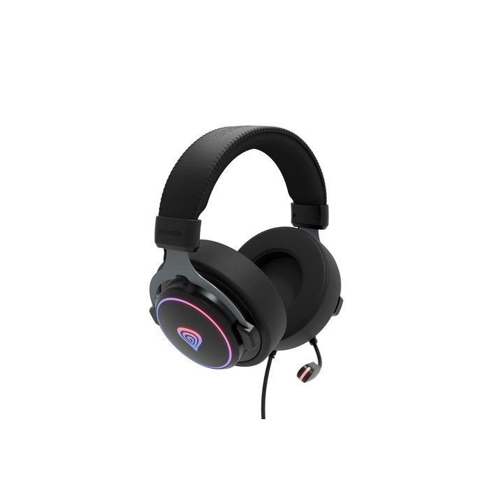 Геймърски слушалки Natec Genesis Neon 764 with microphone, RGB illumination, USB, Black - NSG-2169