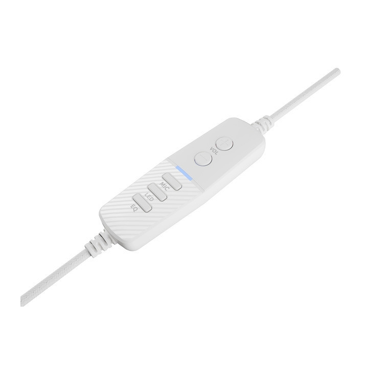 Геймърски слушалки Natec Genesis Neon 764 with microphone, RGB illumination, USB, White - NSG-2170