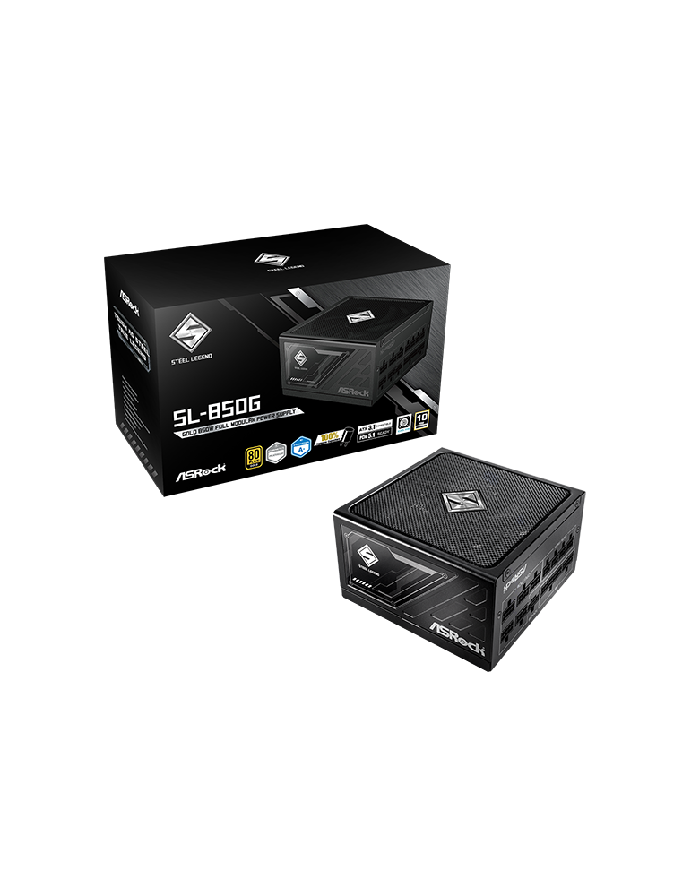 Модулно захранване Asrock SL-850G, 850W, 80 Plus GOLD, ATX 3.1
