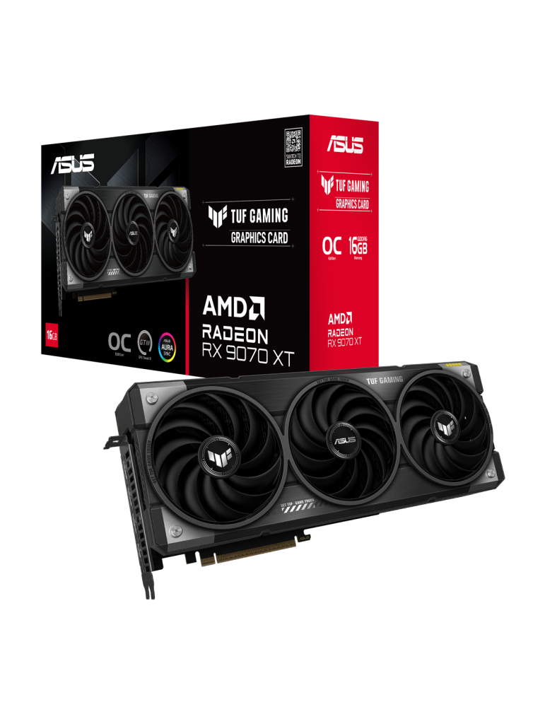 Видео карта Asus TUF Gaming Radeon RX 9070 XT 16GB OC - TUF-RX9070XT-O16G-GAMING