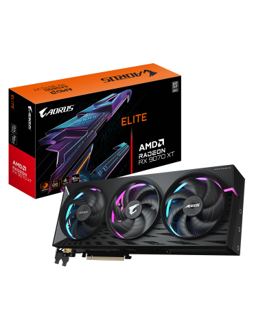 Видео карта Gigabyte AORUS Radeon RX 9070 XT ELITE 16GB GDDR6 - GV-R9070XTAORUS E-16GD