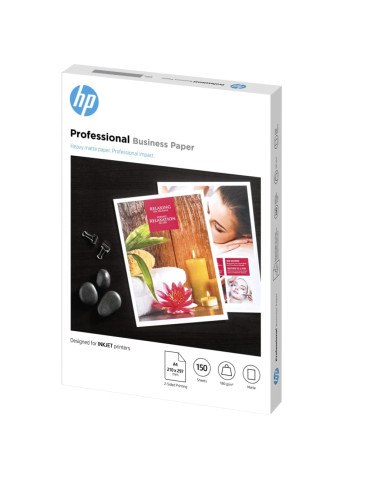 Хартия HP Professional Inkjet Matte FSC paper, 180 g/m2, 150 sht/A4/210 x 297 mm - 7MV79A
