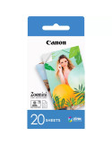 Хартия Canon Zink Paper ZP-203020S 20 Sheets (5 x 7.6 cm) for Zoemini Portable Printer - 3214C002AB
