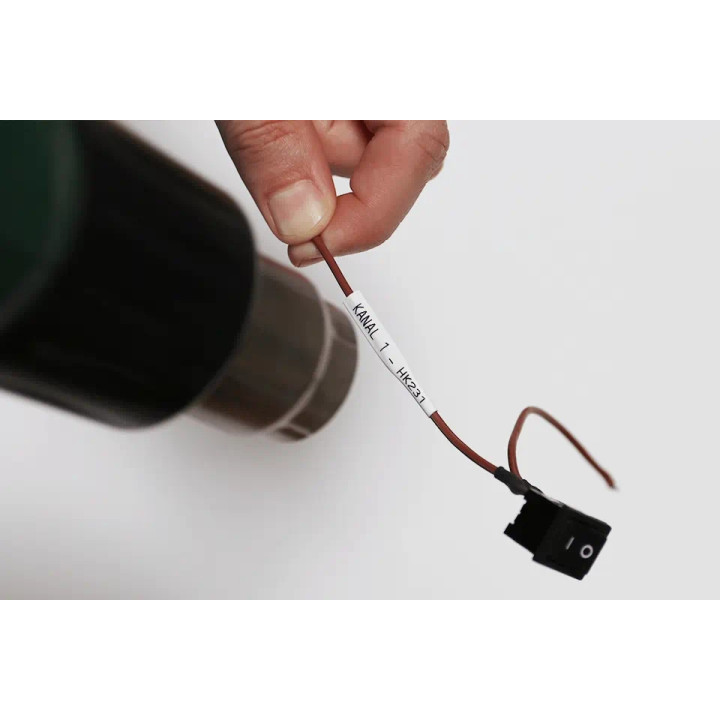 Консумативи за етикетни устройства Brother HSe-211E 5.2mm Black on White Heat Shrink Tape - HSE211E