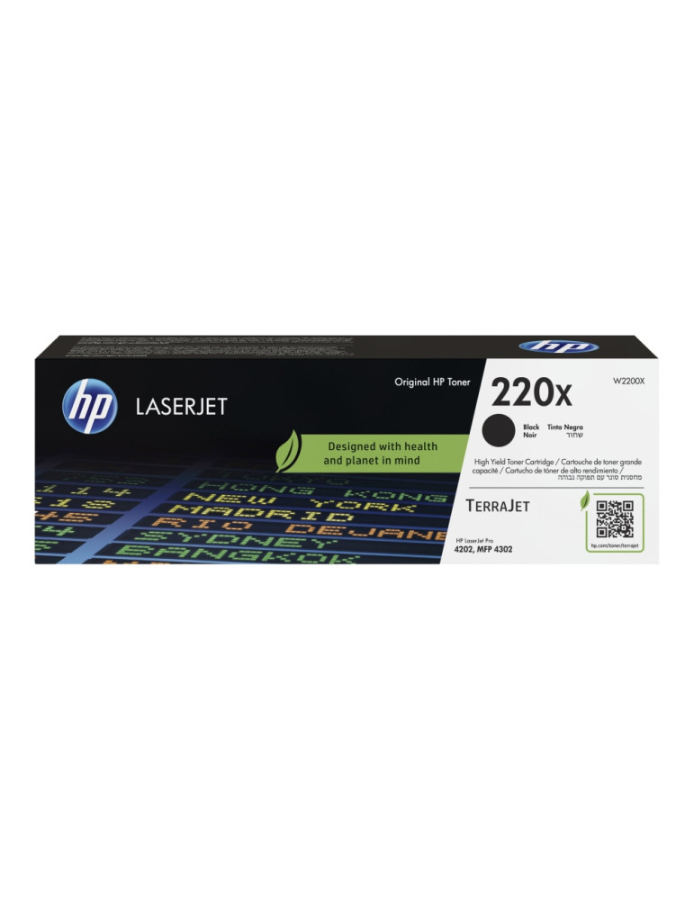 Консумативи за лазерен печат HP 220X Black Original LaserJet Toner Cartridge - W2200X