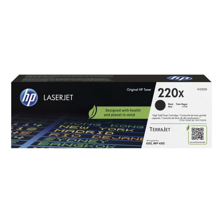 Консумативи за лазерен печат HP 220X Black Original LaserJet Toner Cartridge - W2200X