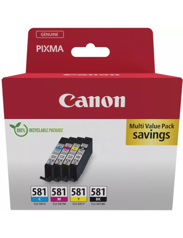 Консумативи за мастилоструен печат Canon CLI-581 C/M/Y/BK Multi Pack - 2103C007AA
