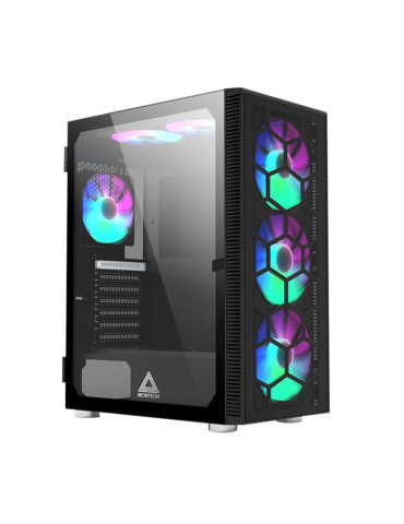Геймърски компютър ION X3 GLASS Black, с процесор Intel Core i7-12700F, видео карта MSI Nvidia GeForce RTX 4060 4060 TI 8G VENTUS 2X BLACK E1 OC, RAM памет Kingston 32GB(2x16GB) DDR5, SSD диск 1TB