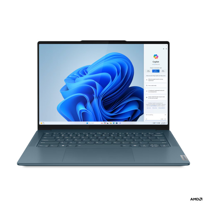 Лаптоп Lenovo Yoga PRO 7, AMD Ryzen 7 8845HS, 14.5" 2.5K IPS AG, 16GB RAM, 1TB SSD, Integrated AMD Radeon 780M, Win 11 Home, син - 83E3000FBM