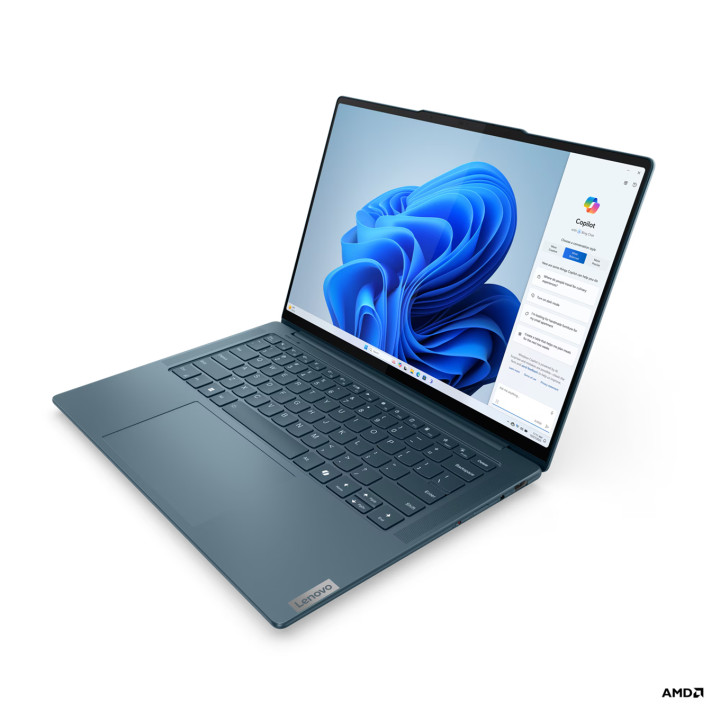 Лаптоп Lenovo Yoga PRO 7, AMD Ryzen 7 8845HS, 14.5" 2.5K IPS AG, 16GB RAM, 1TB SSD, Integrated AMD Radeon 780M, Win 11 Home, син - 83E3000FBM