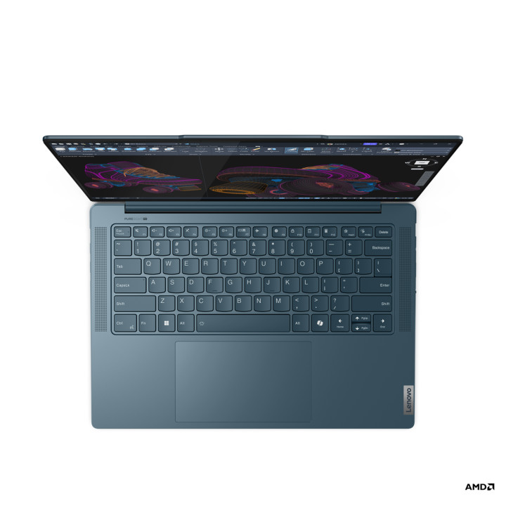 Лаптоп Lenovo Yoga PRO 7, AMD Ryzen 7 8845HS, 14.5" 2.5K IPS AG, 16GB RAM, 1TB SSD, Integrated AMD Radeon 780M, Win 11 Home, син - 83E3000FBM