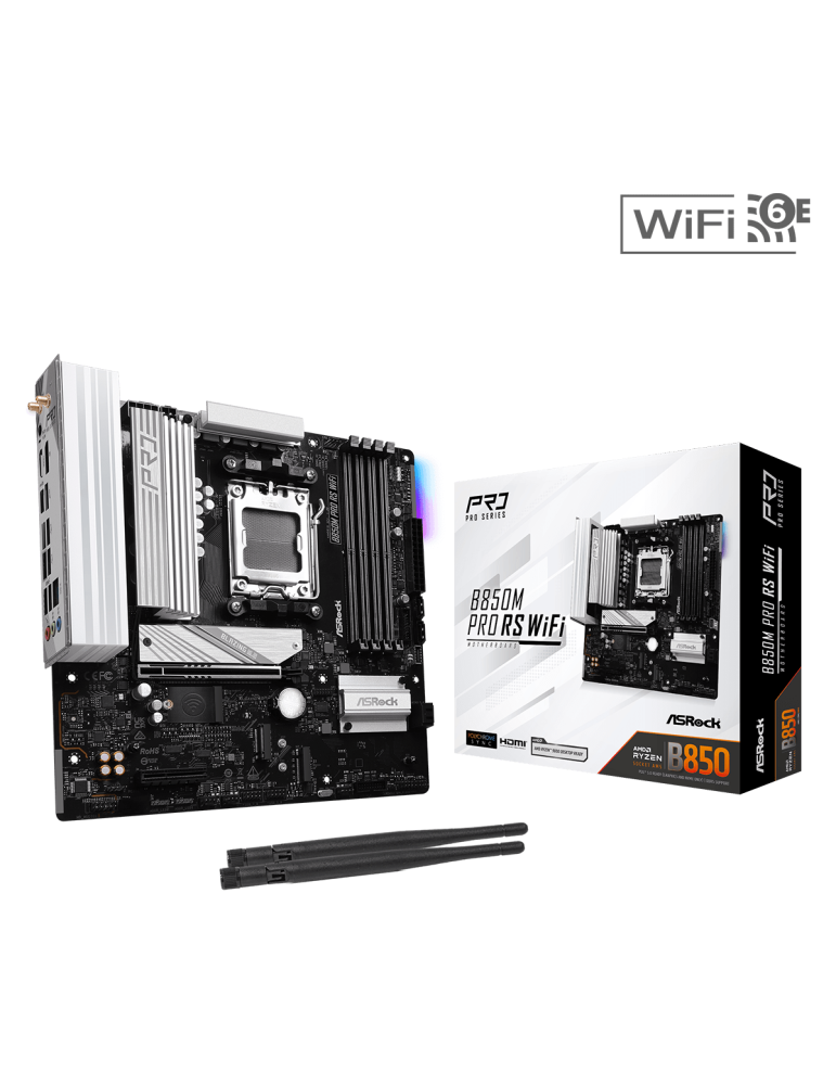 Дънна платка AsRock B850M Pro RS WIFI 6E, AM5
