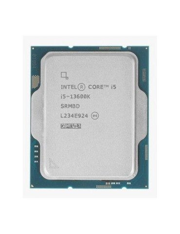 Процесор Intel Raptor Lake i5-13600K 14 Cores 3.5 GHz (Up to 5.1GHz) 24MB, 125W, LGA1700, без охладител и оригинална опаковка - CM8071504821005