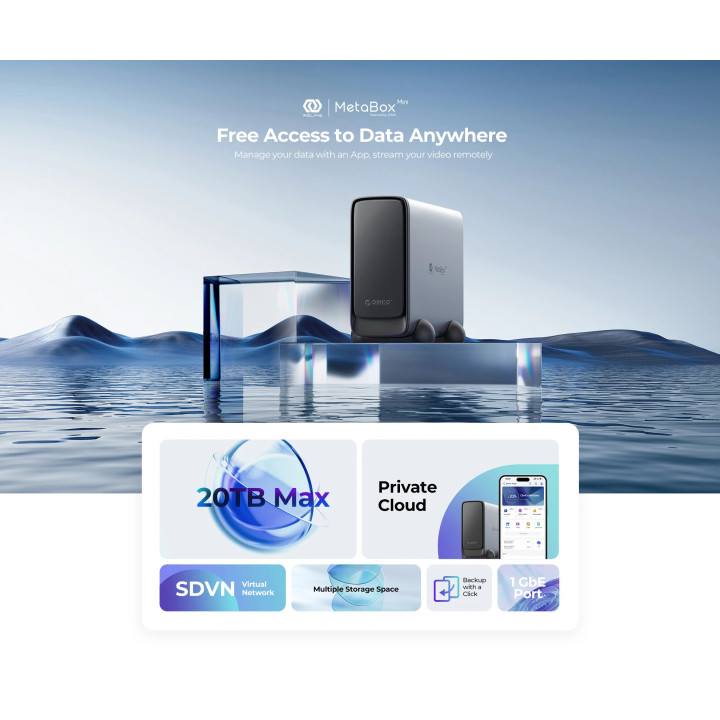 NAS устройство Orico  CD3520-EU-GY Personal Cloud Storage MetaBox - CD3520-EU-GY-BP