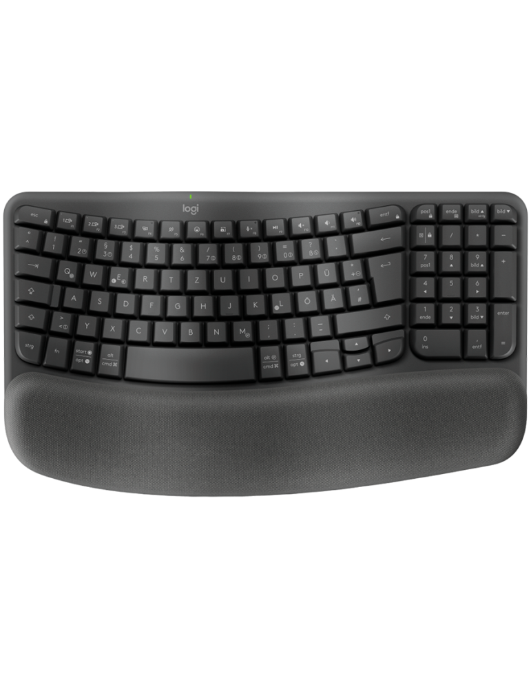 Bluetooth ергономична клавиатура Logitech Клавиатура Wave, GRAPHITE, US INT'L, B2B - 920-012334