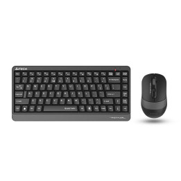 Безжичен безшумен комплект клавиатура и мишка A4Tech Fstyler FGS1110Q, Сив  - FGS1110Q-GREY
