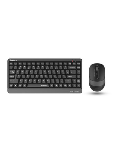 Безжичен безшумен комплект клавиатура и мишка A4Tech Fstyler FGS1110Q, Сив  - FGS1110Q-GREY