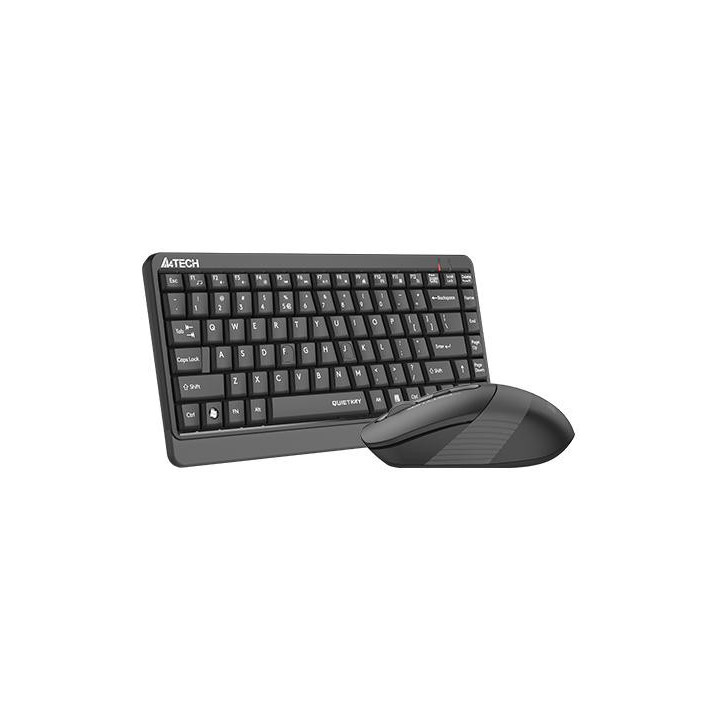 Безжичен безшумен комплект клавиатура и мишка A4Tech Fstyler FGS1110Q, Сив  - FGS1110Q-GREY