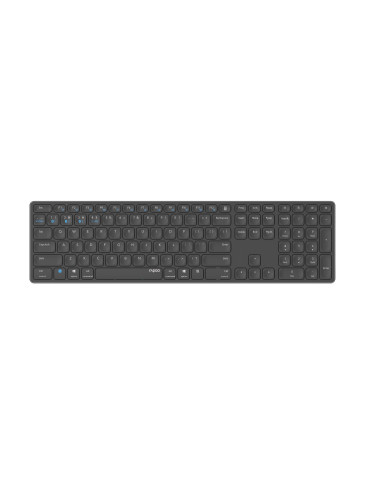 Bluetooth клавиатура Rapoo E9800M, X-структурна, Multi-mode, Bluetooth, 2.4 GHz, Черен - RAPOO-13545