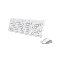 Bluetooth комплект клавиатура и мишка RAPOO 8210M Multi mode, Bluetooth, 2.4Ghz, Безжичен, Бял - RAPOO-13590