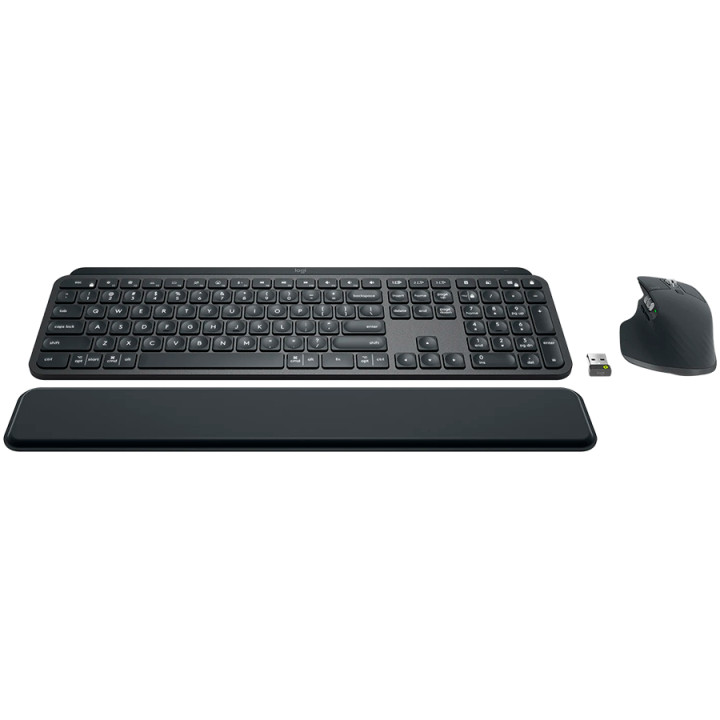 Bluetooth комплект клавиатура и мишка Logitech Клавиатура MX Keys Bluetooth Combo Gen 2, GRAPHITE, US INT'L, B2B - 920-010933