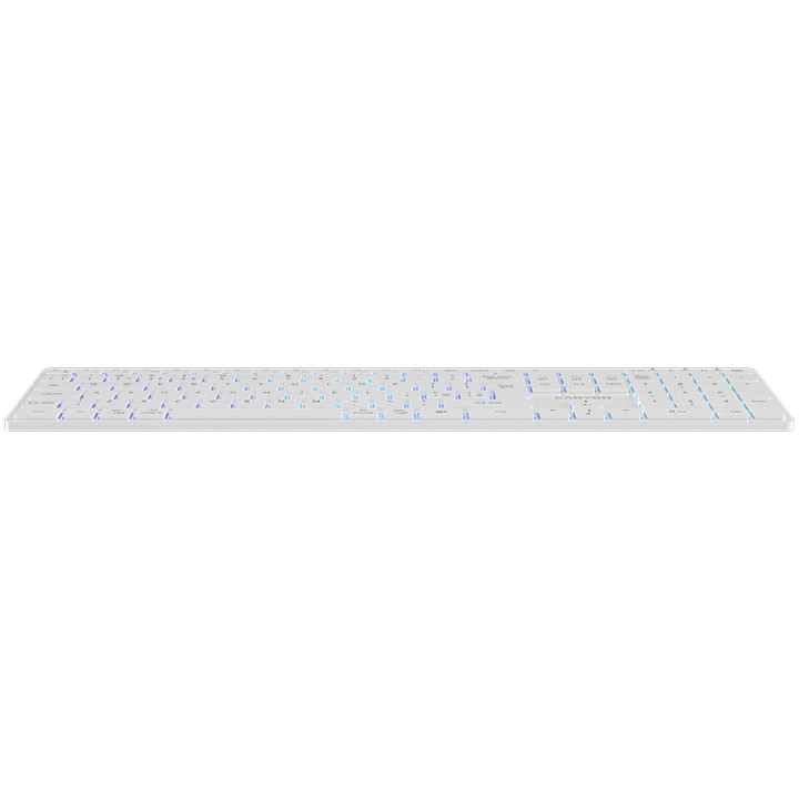 Безжична клавиатура Canyon HKB-W11 UK/US RGB Dual Mode, White - CNS-HBTK11W
