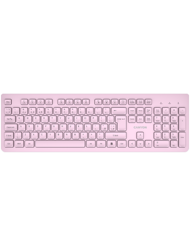 Безжична клавиатура Canyon HKB-W01 UK/US AAA, Pink - CNS-HKBW01P