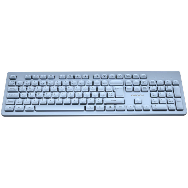 Безжична клавиатура Canyon HKB-W01 UK/US AAA, Blue - CNS-HKBW01BL