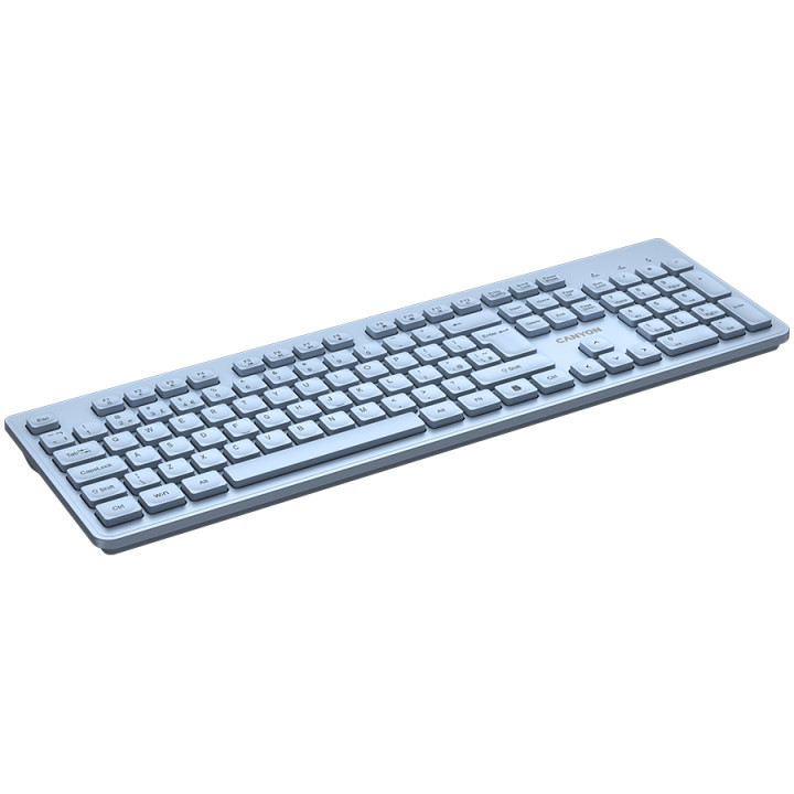 Безжична клавиатура Canyon HKB-W01 UK/US AAA, Blue - CNS-HKBW01BL
