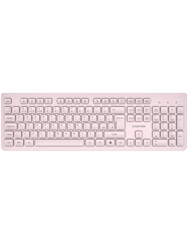 Безжична клавиатура Canyon HKB-W01 UK/US AAA, Beige - CNS-HKBW01BG
