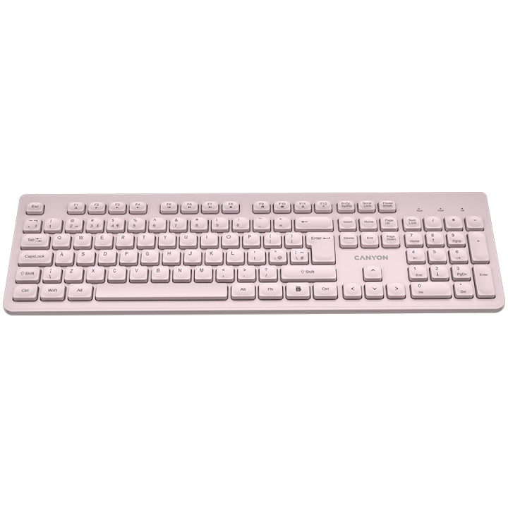 Безжична клавиатура Canyon HKB-W01 UK/US AAA, Beige - CNS-HKBW01BG