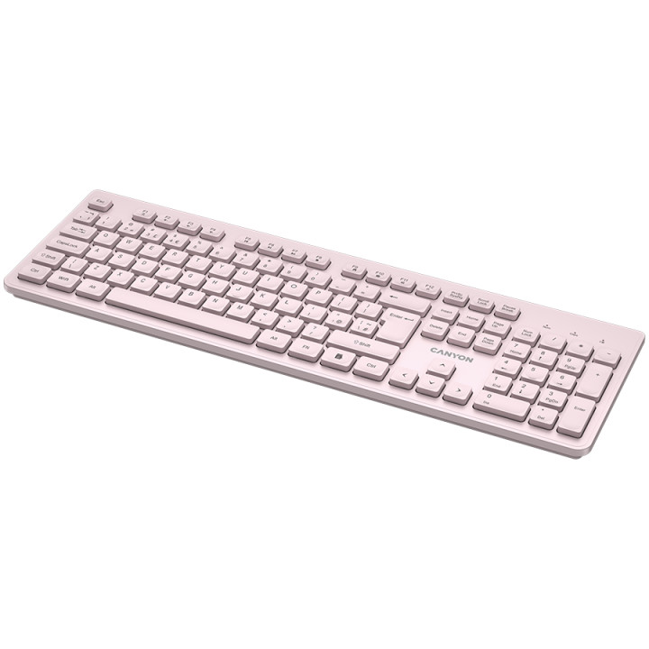 Безжична клавиатура Canyon HKB-W01 UK/US AAA, Beige - CNS-HKBW01BG