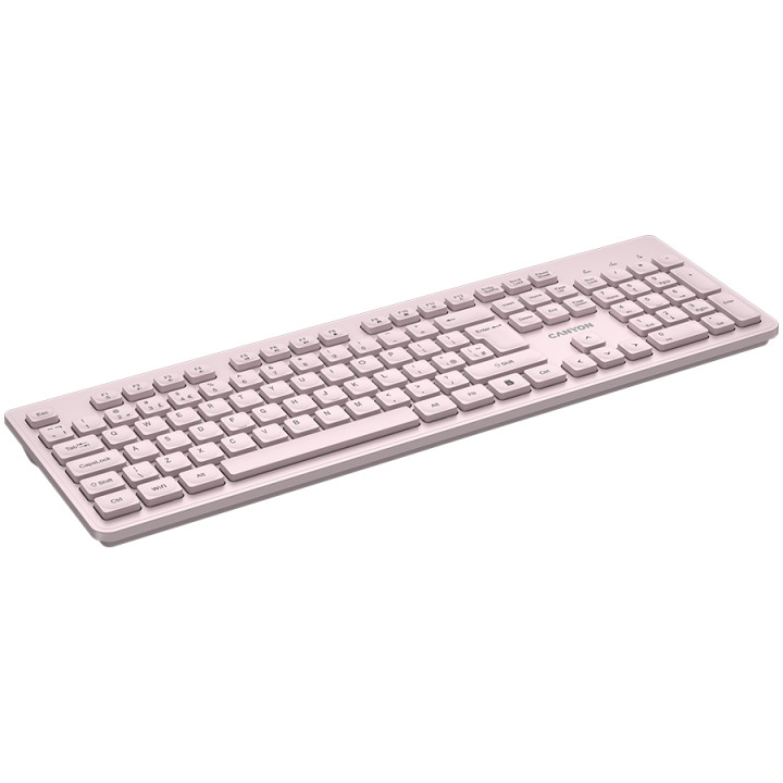 Безжична клавиатура Canyon HKB-W01 UK/US AAA, Beige - CNS-HKBW01BG