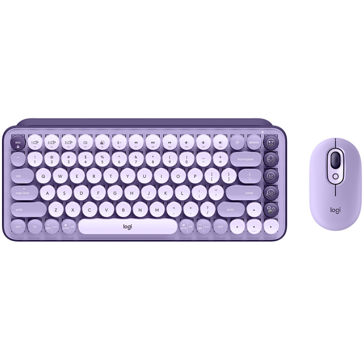 Bluetooth клавиатура Logitech Клавиатура POP ICON KEYS, LILAC,US INT'L, INTNL-973 - 920-013074