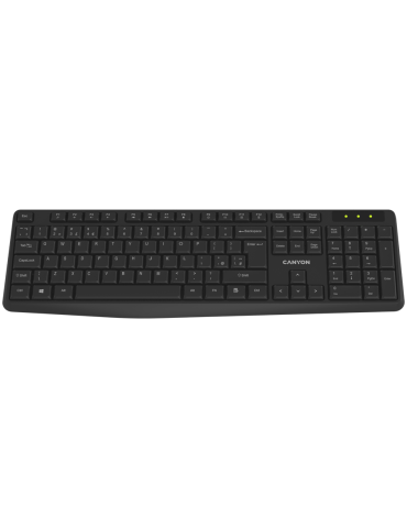 Безжична клавиатура Canyon KB-W01, Black EN/BG - CNE-CKEYW01-BG