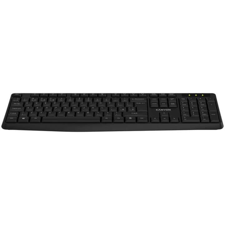 Безжична клавиатура Canyon KB-W01, Black EN/BG - CNE-CKEYW01-BG