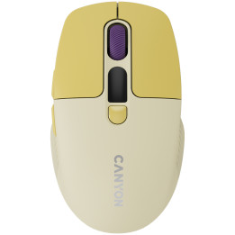 Безжична безшумна мишка Canyon MW-26 LCD Silent, Yellow - CNS-CMSW26Y